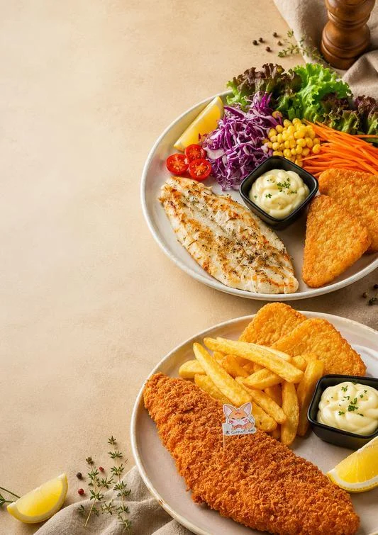 Steaks from the café's menu