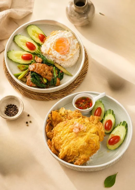 Rice dishes from the café's menu